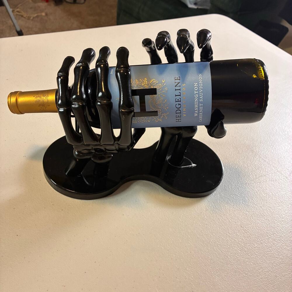 Hyde & EEK Skeleton Hands Wine Bottle Holder Black Gothic Halloween Target
